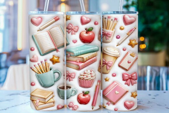 3D Inflated Coquette Teacher Tumbler PNG: Integrating a Sublimation Asset into Your Creative Workflow