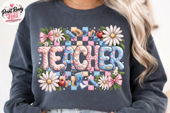 Colorful Floral Teacher PNG: Vibrant Designs for Educators