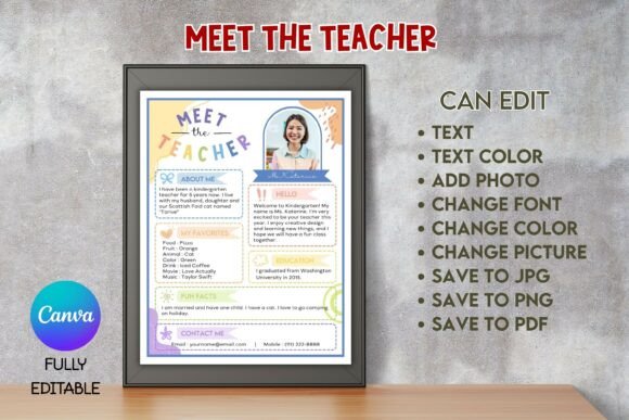 Meet the Teacher - B02 Canva Template for Educators