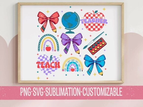 Teacher SVG PNG Bundle 8 Classroom Design